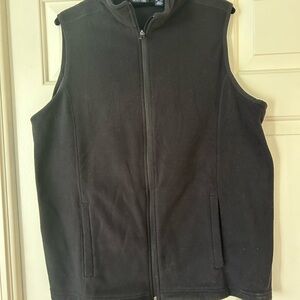 Lands' End Women's Black Fleece Vest